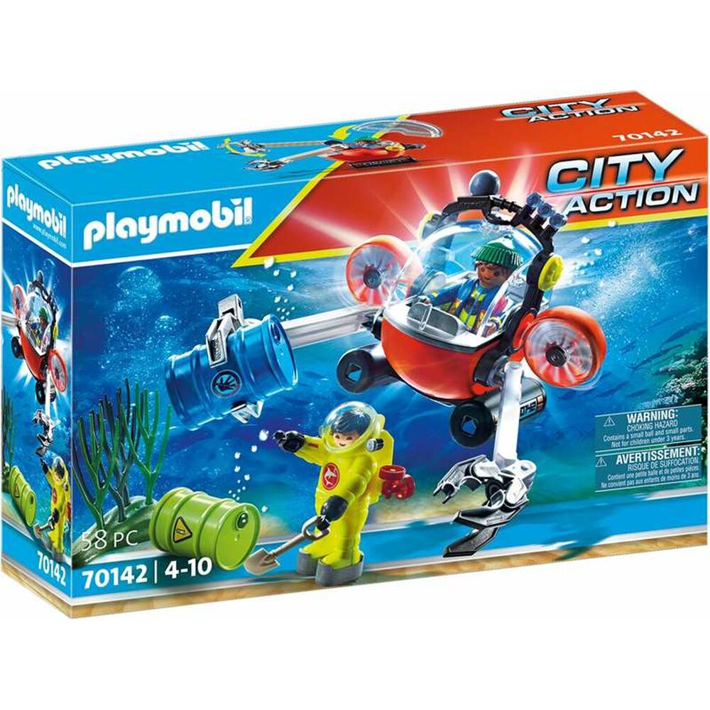 Playset Playmobil City Action Environment Mission Sukellusvene 70142 (58 pcs)