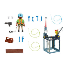 Lataa kuva Galleria-katseluun, Playset Playmobil City Action Starter Pack Construction with crane 70816
