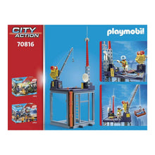 Lataa kuva Galleria-katseluun, Playset Playmobil City Action Starter Pack Construction with crane 70816
