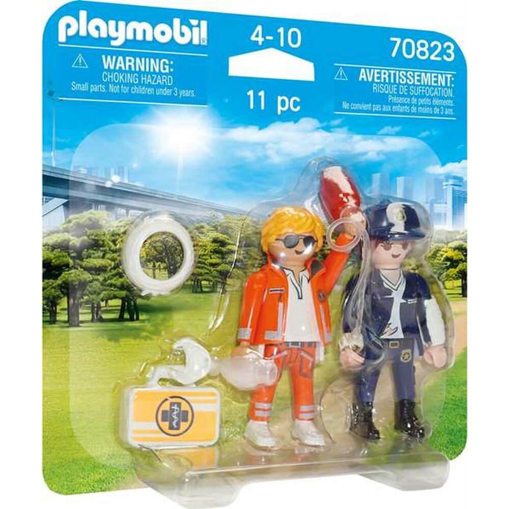 Playset Playmobil Duo Pack Doctor Poliisi 70823 (11 pcs)