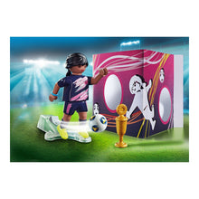 Lataa kuva Galleria-katseluun, Playset Playmobil Footballer with a wall of goals 70875
