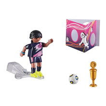 Lataa kuva Galleria-katseluun, Playset Playmobil Footballer with a wall of goals 70875
