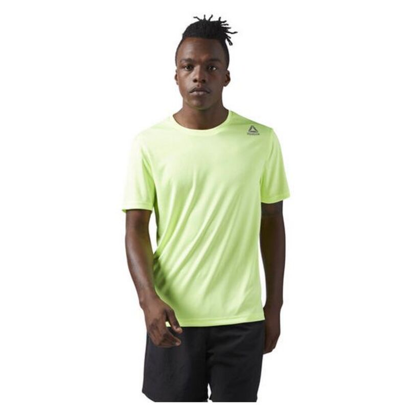 Miesten T-paita Reebok RUN SS TEE Vihreä