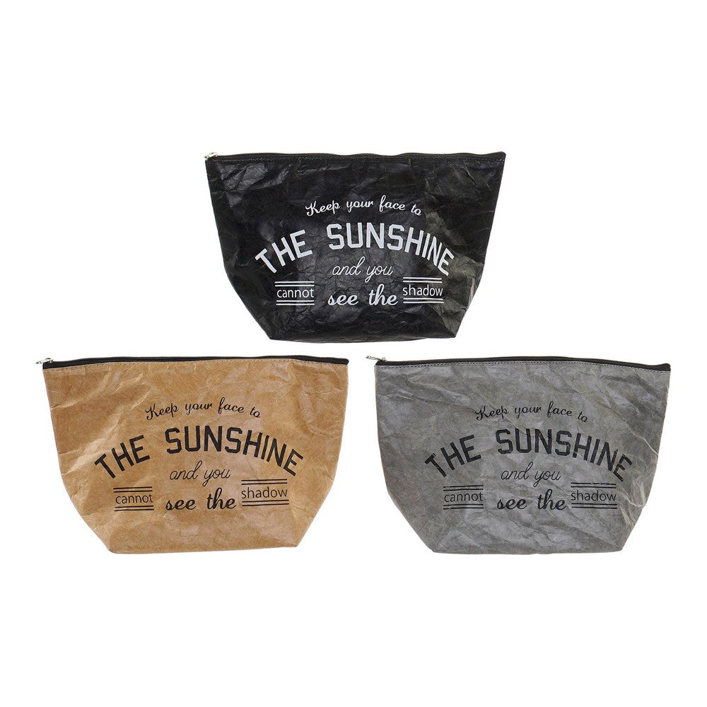 Vessalaukku DKD Home Decor The Sunshine Ruskea Musta Harmaa Paperi Vintage (3 pcs) (30 x 12 x 19 cm)