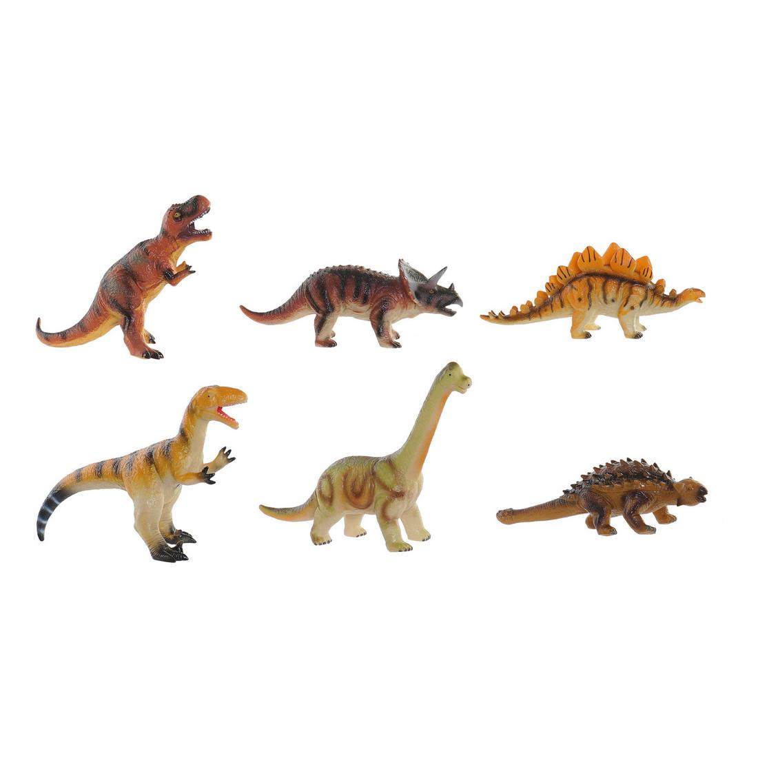 Dinosaurus DKD Home Decor Pehmeä (6 pcs)