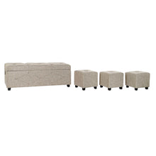 Lataa kuva Galleria-katseluun, Kirstu DKD Home Decor Musta Beige Puu Pellava (121 x 40 x 44 cm) (33,5 x 33,5 x 33 cm) (4 pcs)
