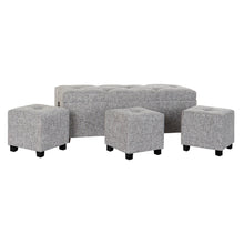 Lataa kuva Galleria-katseluun, Kirstu DKD Home Decor Musta Harmaa Pellava Puu (4 pcs)
