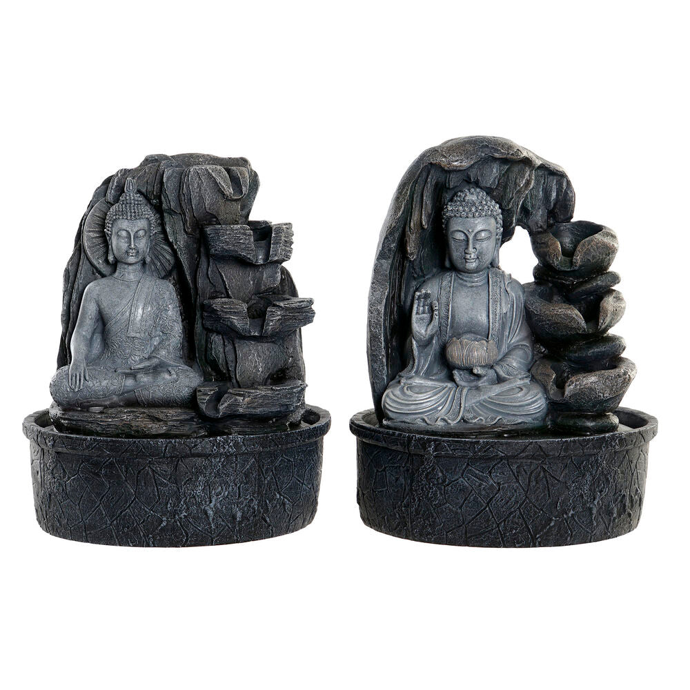 Garden fountain DKD Home Decor Buddha Hartsi Itämainen (21 x 21 x 26 cm) (2 pcs)