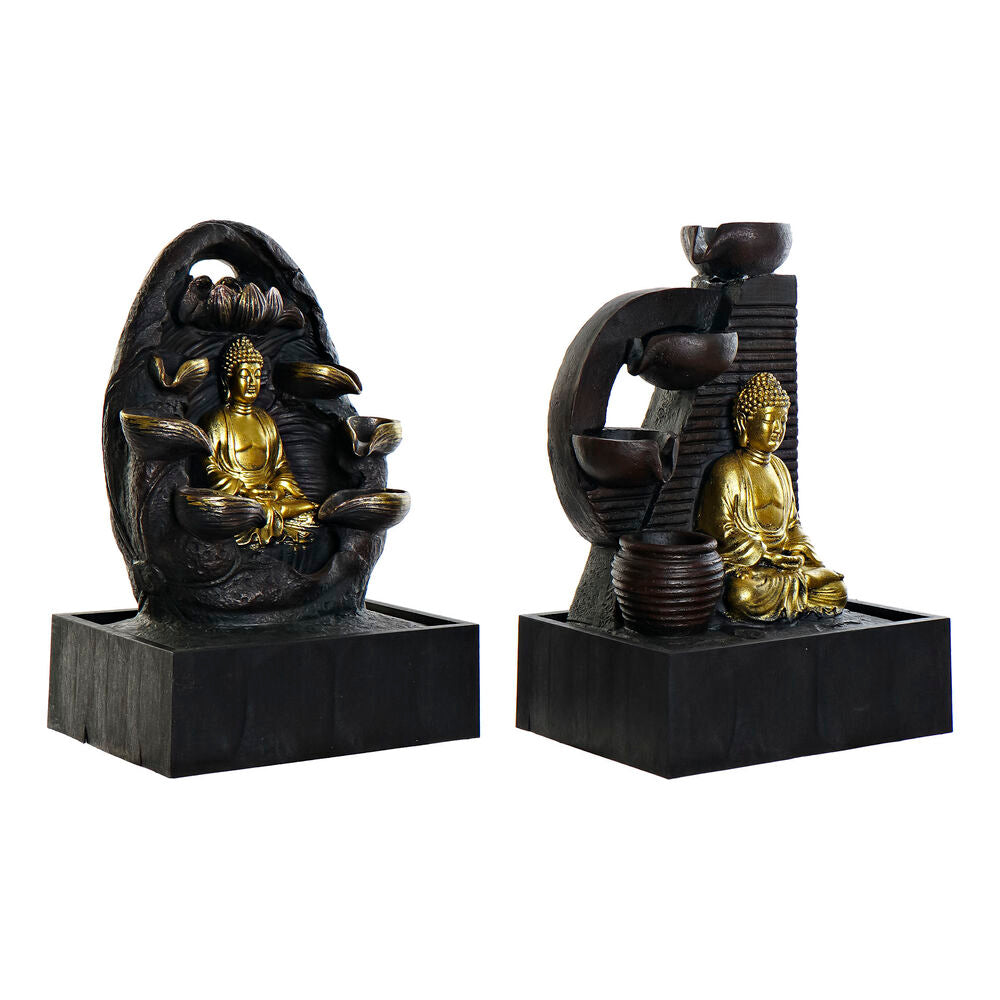 Garden fountain DKD Home Decor Buddha Hartsi Itämainen (24 x 18 x 36 cm) (2 pcs)