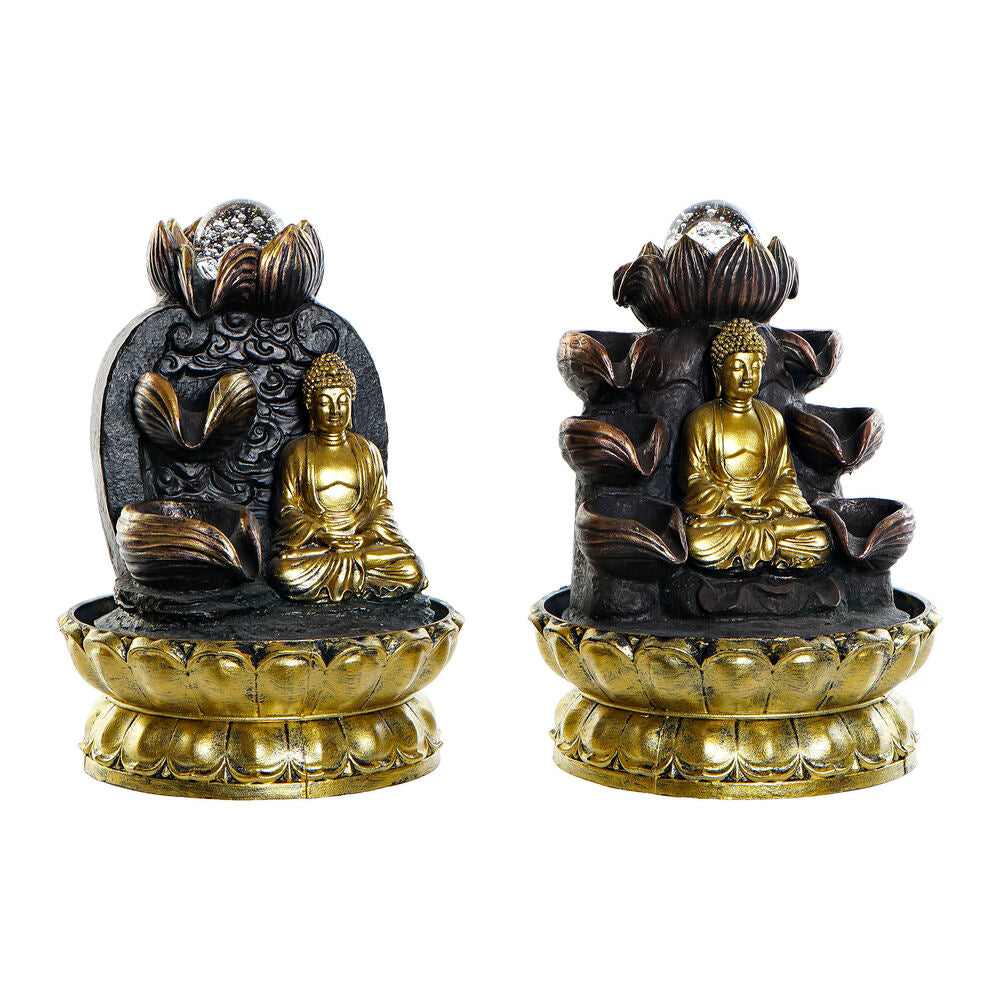 Garden fountain DKD Home Decor Buddha Hartsi Itämainen (2 pcs) (20 x 20 x 26 cm)