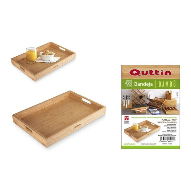 Tarjotin Quttin Bambu (40 X 27 x 4,6 cm)