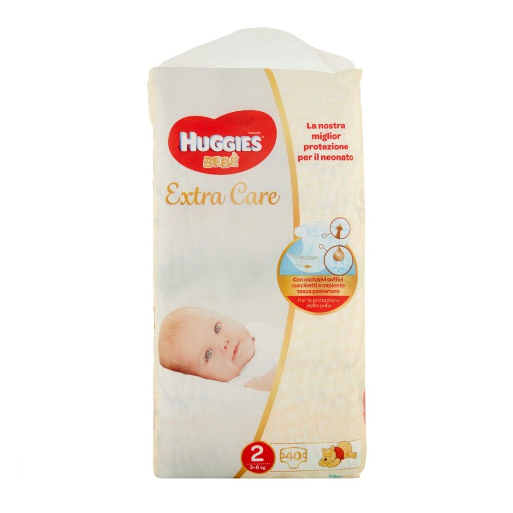 Kertakäyttövaipat Huggies Extra Care Koko 2 (40 pcs) (Kunnostetut Tuotteet B)