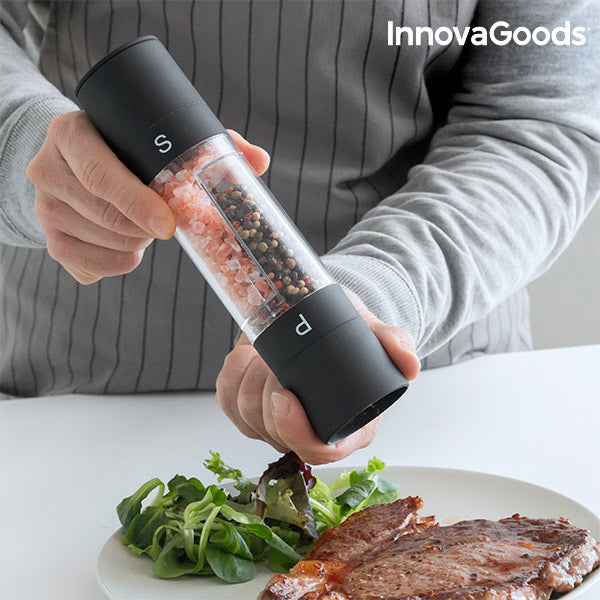 InnovaGoods 2-in-1 Suola- ja Pippurimylly