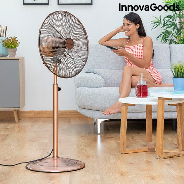 Vapaasti seisova tuuletin Copper Retro InnovaGoods Ø 40 cm 55W