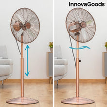 Lataa kuva Galleria-katseluun, Vapaasti seisova tuuletin Copper Retro InnovaGoods Ø 40 cm 55W
